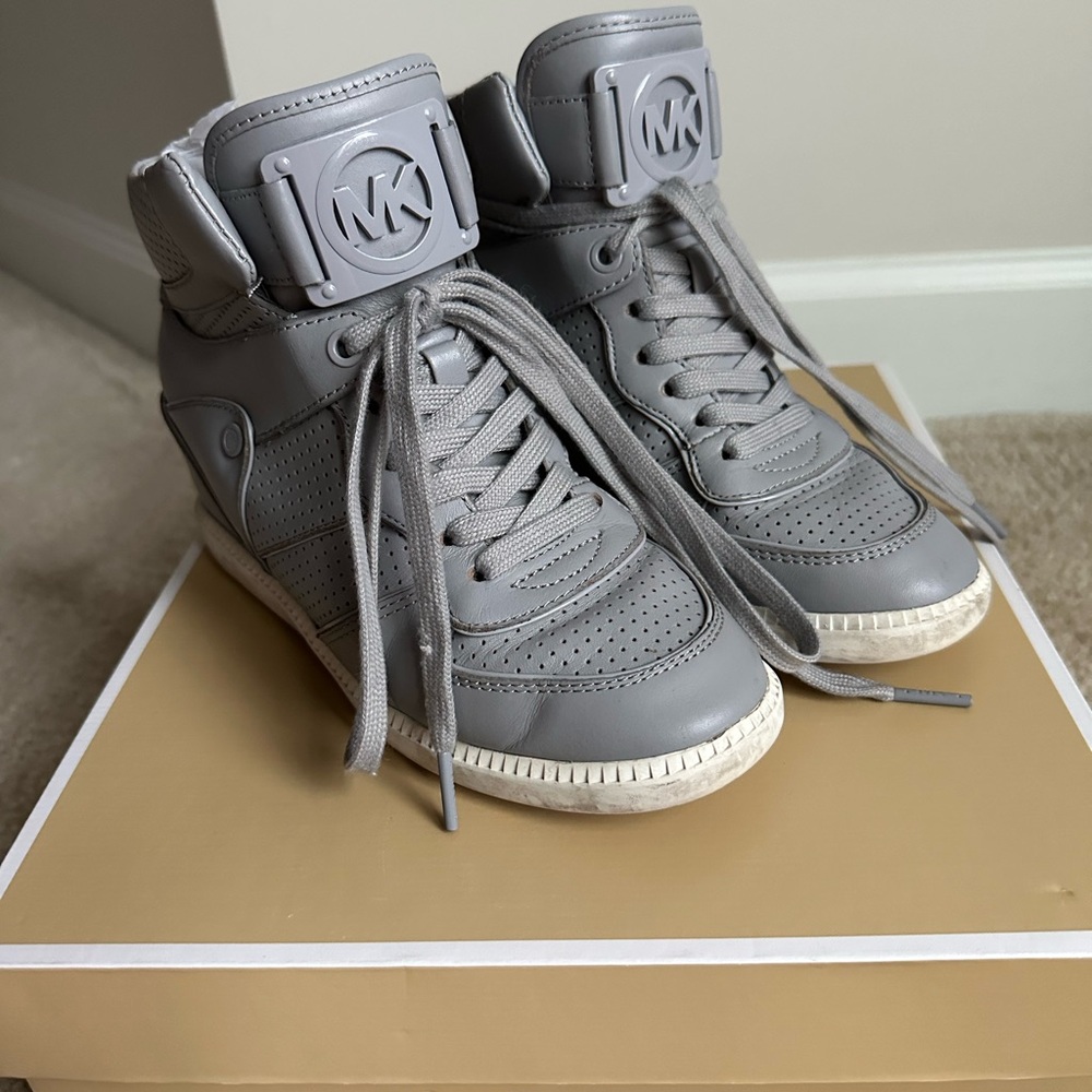 Michael Kors Gray High-Top Sneakers